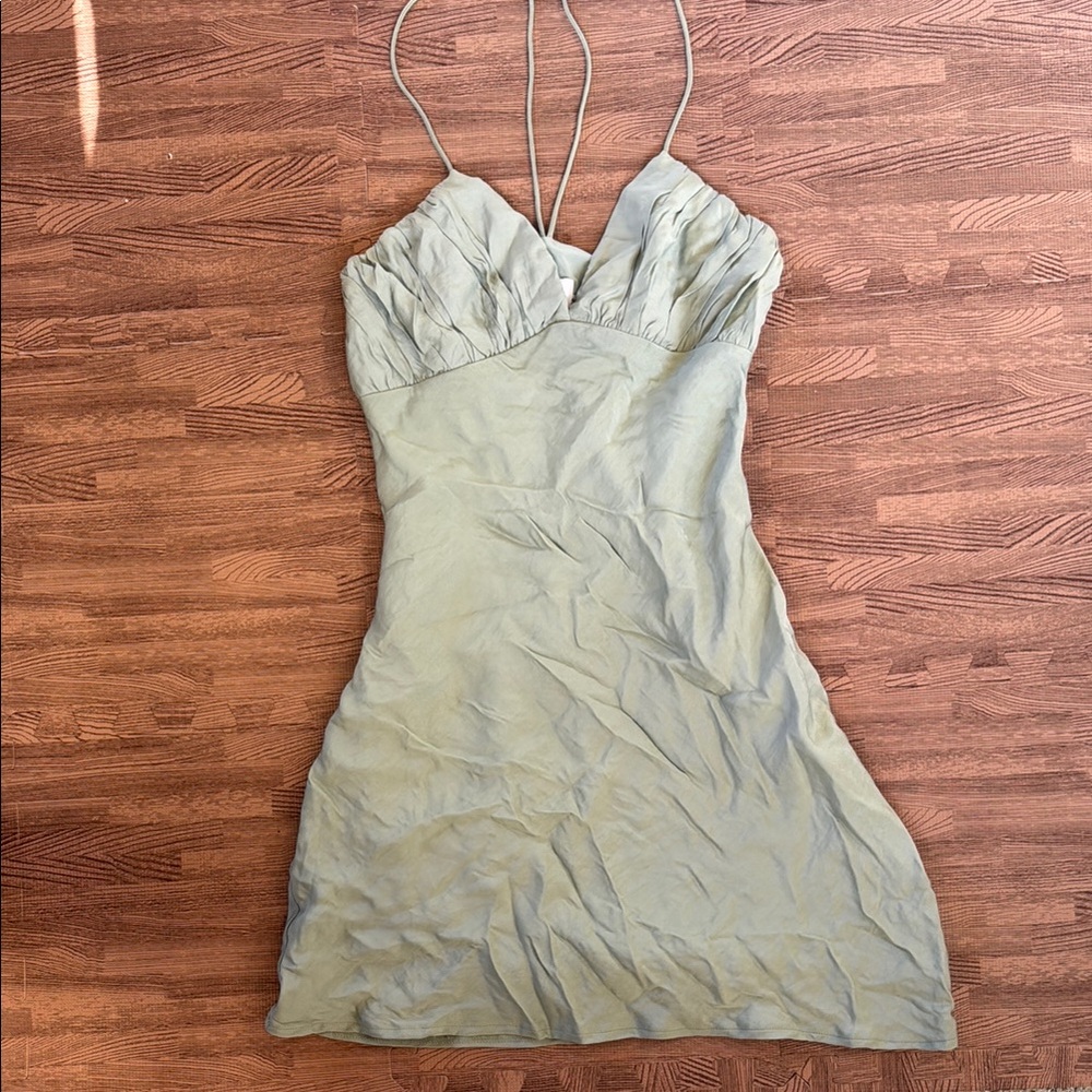 PRINCES POLLY LIGHT GREEN MINI DRESS SIZE US 6